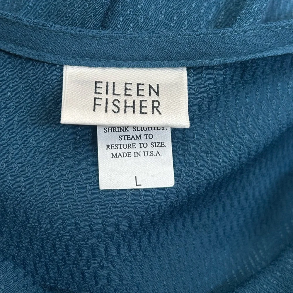 Eileen Fisher Maxi Dress Large Lagenlook Flowy Empire Waist Spring Resort - Picture 7 of 8